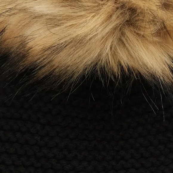 KYI KYI Wool Blend Beanie with Faux Fur Pom
Black - Picture 2 of 4